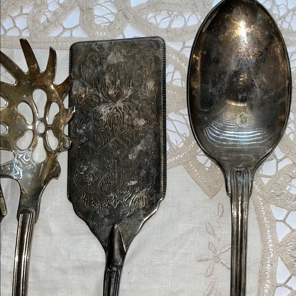 Vintage Victorian Style Sheffield Silver Plate Cutlery Marvelous Set of 4 Cake